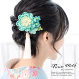 髪飾り ミントグリーン つまみ細工 | SOUBIEN | 詳細画像1 