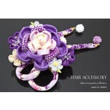 髪飾り 紫 つまみ細工 | SOUBIEN | 詳細画像3 