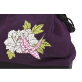 巾着バッグ 袴 振袖 浴衣 七五三 紫 刺繍 折鶴 牡丹 成人式 卒業式 | SOUBIEN | 詳細画像2 