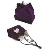 巾着バッグ 袴 振袖 浴衣 七五三 紫 刺繍 折鶴 牡丹 成人式 卒業式 | SOUBIEN | 詳細画像3 