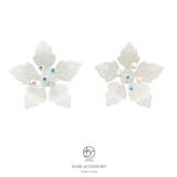 髪飾り2点セット 成人式 振袖 卒業式 袴 花 白 ラメ ラインストーン | SOUBIEN | 詳細画像1