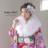 ショール 成人式 振袖 白 ピンク 白鳥 ラメ ドレス 和洋兼用 盛装 | SOUBIEN | 詳細画像1 