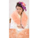 ショール 羽毛 オレンジ | SOUBIEN | 詳細画像2 