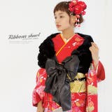 ショール 黒 リボン | SOUBIEN | 詳細画像1 