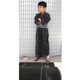 浴衣 子供浴衣 男の子 黒・グレー系変わり織り 縞 龍 ゆかた ユカタ | BiSOU | 詳細画像2