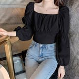 クロ | バックリボン2way長袖ブラウス | SPIGA