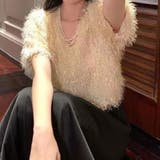 ベージュ | Vネックフリンジトップス | SPIGA