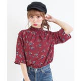 花柄シャーリング七分ハイネック | SpRay | 詳細画像4