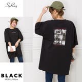 ブラック | BACKフォトプリントBIGTシャツ | SpRay