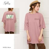 ピンク | フラワーフォト Tシャツ | SpRay