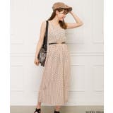 オフホワイト | 幾何学ノースリーブワンピース | SpRay