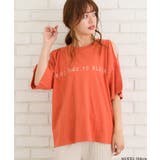 オレンジ | 刺繍肩あきTシャツ | SpRay