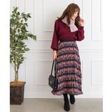 ピープル柄プリーツスカート | SpRay | 詳細画像3 