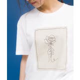 線描きバラプリント Tシャツ | SpRay | 詳細画像2 