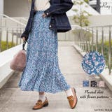 花柄プリーツスカート | SpRay | 詳細画像1 