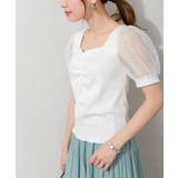 ドットチュール袖シャーリングTOPS | SpRay | 詳細画像12