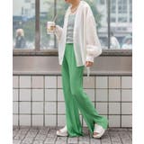【セルフカットOK!】楊柳ストレートサイドスリットパンツ | SpRay | 詳細画像25