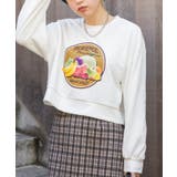 アイボリー | フルーツプリントクロップドスウェット | SpRay
