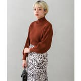 ダークブラウン | ボリュ ム袖ボトルネックニットトップス バルーンスリーブ | SpRay