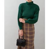 ライトグリーン | ボリュ ム袖ボトルネックニットトップス バルーンスリーブ | SpRay