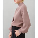 ボリュ ム袖ボトルネックニットトップス バルーンスリーブ | SpRay | 詳細画像8 