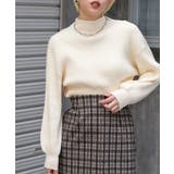 アイボリー | ボリュ ム袖ボトルネックニットトップス バルーンスリーブ | SpRay