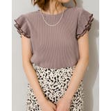 グレイッシュベージュ | カットプリーツ袖フリルノースリーブ | SpRay