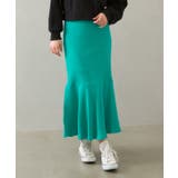 グリーン | テレコマーメイドロングスカート | SpRay