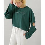 ロゴ刺繍肘あきロングTシャツ | SpRay | 詳細画像16