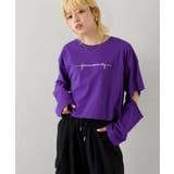 ロゴ刺繍肘あきロングTシャツ | SpRay | 詳細画像19