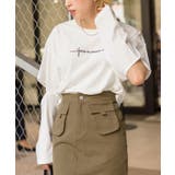 ロゴ刺繍肘あきロングTシャツ | SpRay | 詳細画像3