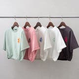 バスケロゴ刺繍クロップドTシャツ | SpRay | 詳細画像2 