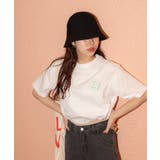 バスケロゴ刺繍クロップドTシャツ | SpRay | 詳細画像4 