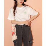 バスケロゴ刺繍クロップドTシャツ | SpRay | 詳細画像5 
