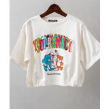 オフホワイト | アニマルクロップドTシャツ | SpRay