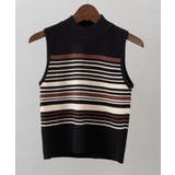 ブラック | マルチボーダーハイネックタンク | SpRay