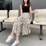 花柄フリルロングスカート | SpRay | 詳細画像1