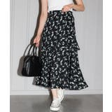 花柄フリルロングスカート | SpRay | 詳細画像3