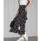 花柄フリルロングスカート | SpRay | 詳細画像4