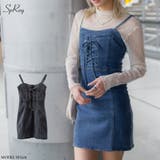 デニムレースアップキャミミニワンピース | SpRay | 詳細画像1