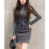 デニムレースアップキャミミニワンピース | SpRay | 詳細画像17