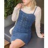 デニムレースアップキャミミニワンピース | SpRay | 詳細画像4