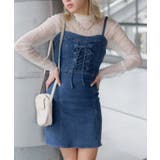 デニムレースアップキャミミニワンピース | SpRay | 詳細画像6