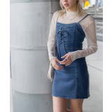 デニムレースアップキャミミニワンピース | SpRay | 詳細画像7