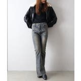 すそフリンジストレッチデニムフレアパンツ | SpRay | 詳細画像36 