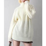 アイボリー | ハイネックZIP BIGニット | SpRay