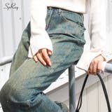 デニムスタッズストレートパンツ | SpRay | 詳細画像1