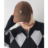 ブラウン | 【H】イニシャル刺繍キャップ | SpRay