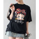 ブラック | BETTYプリント BIG Tシャツ | SpRay