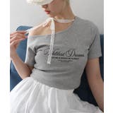グレー | テレコリボンレース Tシャツ | SpRay